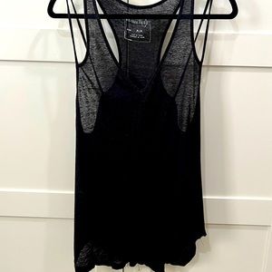 FREE PEOPLE BLACK DOUBLE STRAP TANK TOP SIZE MEDIUM